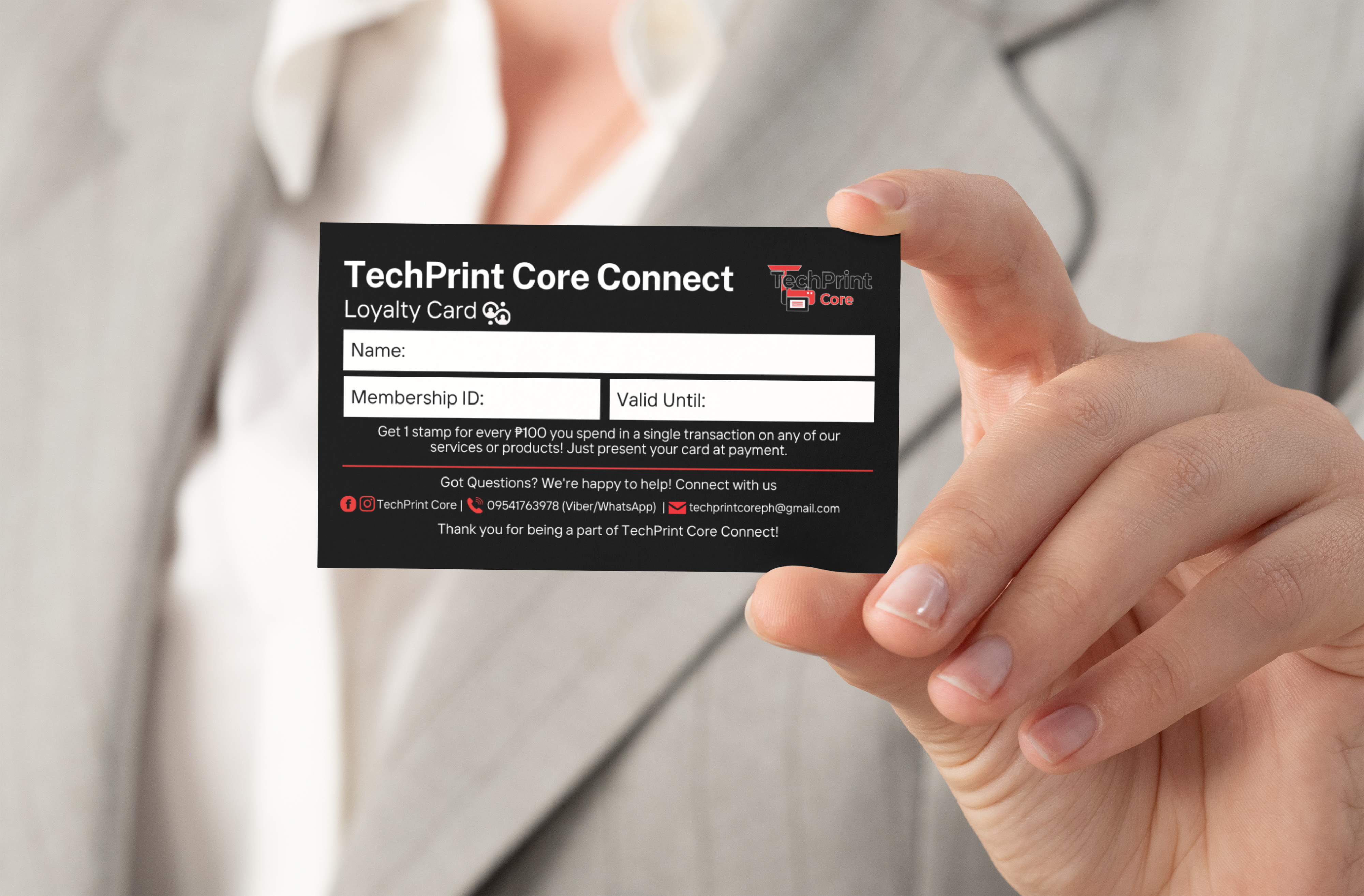 Loyalty card mock up